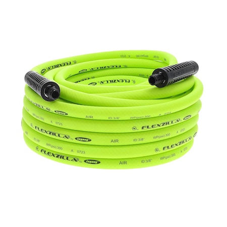 Flexzilla Air Hose, 3/8in x 50ft, 1/4in MNPT Fittings, ZillaGreen HFZ3850YW2-E